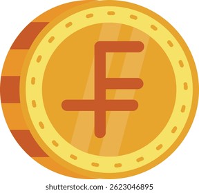 Swiss franc Line vector Icon Design