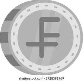 Franco suizo Línea Vector Icon Design
