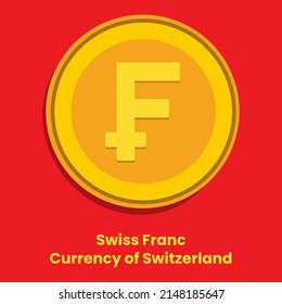 Swiss Franc Official Currency Symbol Switzerland Stock Vector (Royalty ...