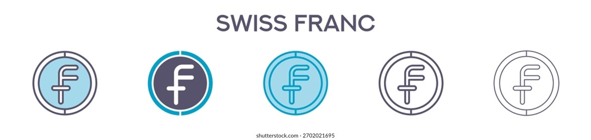 Elemento De Símbolo Em Franco Suíço Para Design Gráfico - Estilos Múltiplos