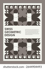 Swiss Geometric Poster Design EPS 10