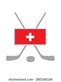 Swiss Hockey Icon - Vector