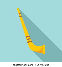 Swiss Horn Icon. Flat Illustration Of Swiss Horn Vector Icon For Web Design