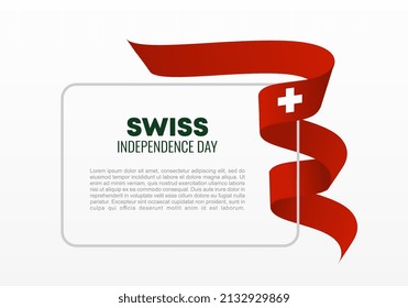 Swiss independence day background banner poster for national celebration on august 1st.