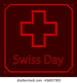 Swiss international day background. Vector illustration. Switzerland Independence Day. Swiss Day Vector Background. Swiss Day Vector Background. Swiss Day Vector Background. Swiss Day Background
