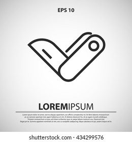 swiss knife icon. swiss knife line icon