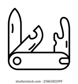 Swiss knife icon in line style