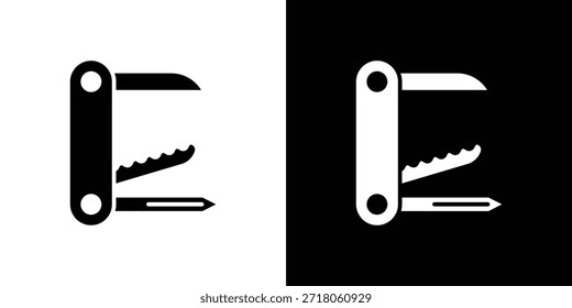 Icono de cuchillo suizo. Pictograma simple de alta calidad. Estilo sólido moderno