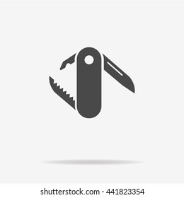 Swiss knife icon. Vector concept illustration for design.