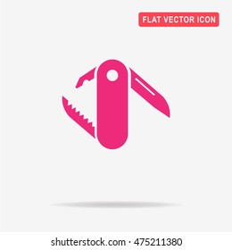 Swiss knife icon. Vector concept illustration for design.