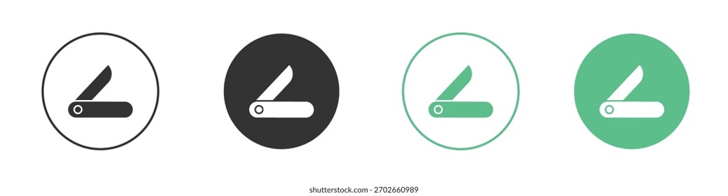 Vector suizo del icono del cuchillo, muestra plana llena, pictograma sólido