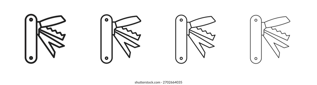 Schweizer Messer, Vektorgrafik. EPS 10 editierbarer Vektor.