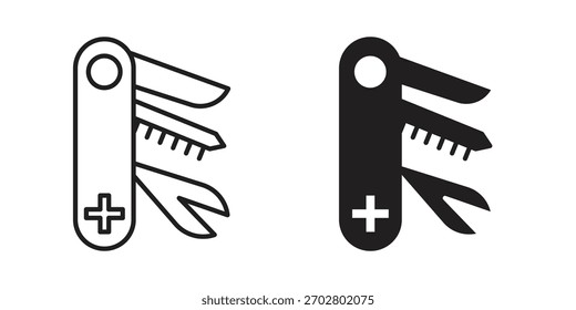 Schweizer Messer Symbol Vektor isoliertes Design-Element. EPS10