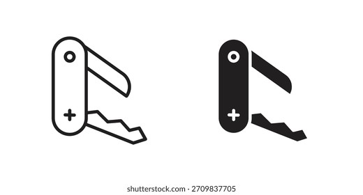 Swiss Knife icono de Vector moderno plano y diseños de carrera