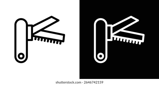 Swiss Knife icon vector simple element illustration editable