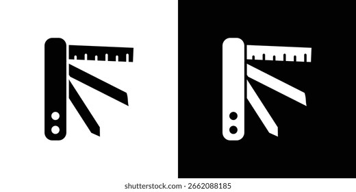 Vector de icono de cuchillo suizo, símbolo, ilustraciones de logotipo