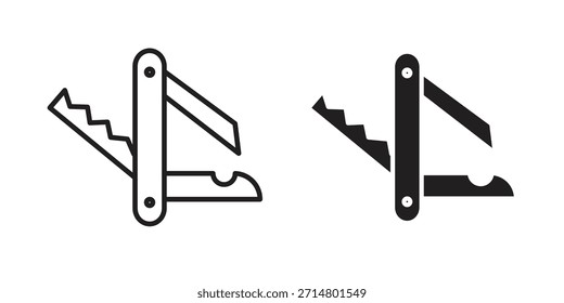 Vector de icono de cuchillo suizo, símbolo, ilustraciones de logotipo