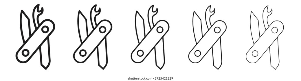 Schweizer Messer Symbol, Symbol, Logo-Illustrationen