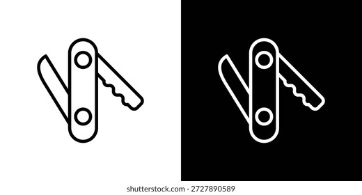 Vector de icono de cuchillo suizo, símbolo, ilustraciones de logotipo