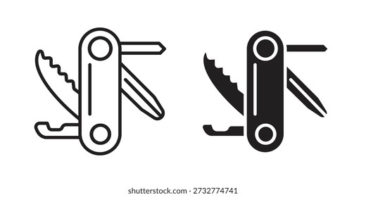 Swiss Knife icon for web designs. editable pictogram.