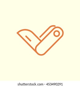 swiss knife line icon