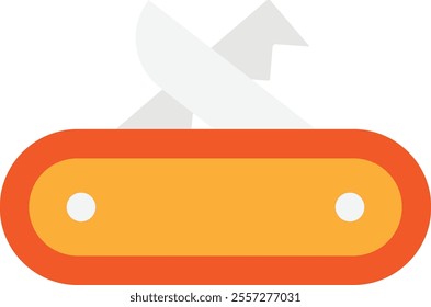 Swiss Knife Tool Icon Vector Flat Illustration