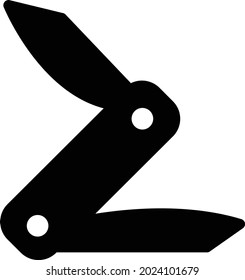 swiss knife vector glyph flat icon