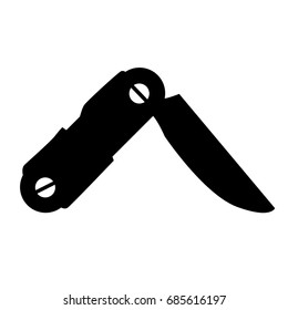 swiss knife vector icon
