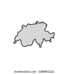 Swiss Map on white background. premium vector