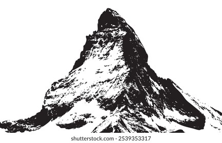 Schweizer Matterhorn Silhouette Vektor des Kultberges.