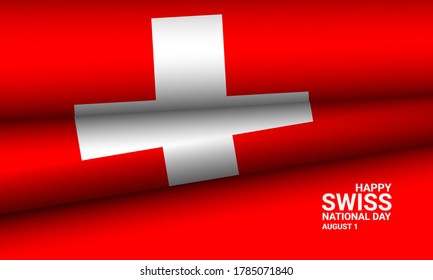 Swiss National Day Background. August 1. Vector illustration