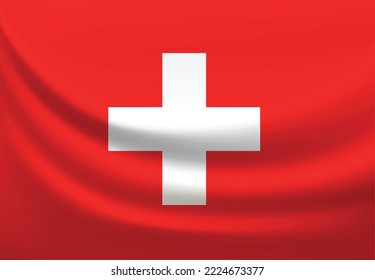 Swiss national flag vector design