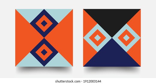 Swiss Pattern Background. Abstract Bauhaus Geometric Pattern. Swiss modernism. Eps10 vector.