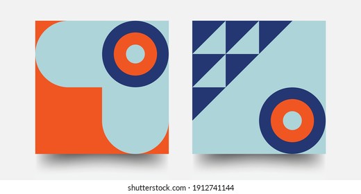 Swiss Pattern Background. Abstract Bauhaus Geometric Pattern. Swiss modernism. Eps10 vector.