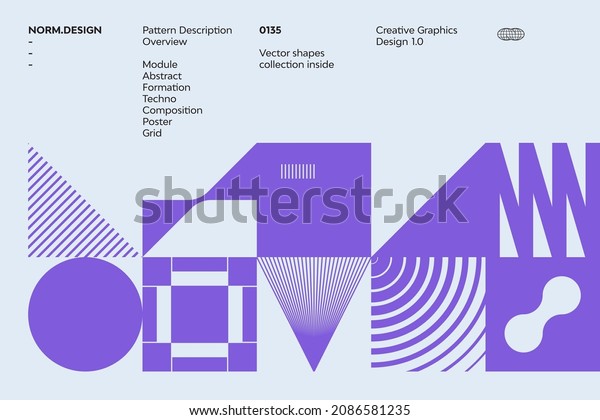 Swiss poster design template layout with clean\
typography and minimal vector pattern with colorful abstract\
geometric shapes. Great for branding, presentation, album print,\
website header, web\
banner.