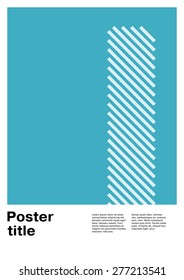 Swiss poster layout with letter I