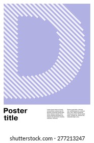 Swiss poster layout with letter D