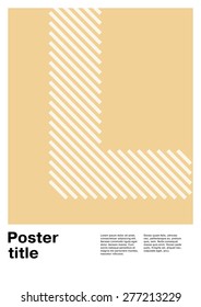 Swiss poster layout with letter L