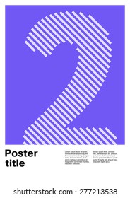 Swiss poster layout with number 2