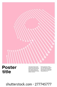 Swiss poster layout with number 9