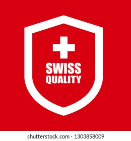 swiss quality shield.label,sticker.