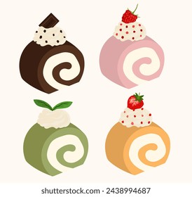 Swiss roll background.Eps 10 vector.