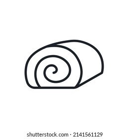 Swiss roll cake icon. Desserts and pastry isolated line icons