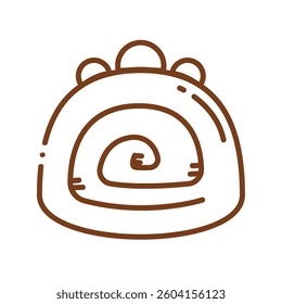 Swiss roll cake icon. Vector