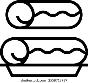 swiss roll icon. Thin linear style design isolated on white background