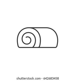 swiss roll in outline icon
