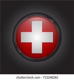 Swiss Round flag vector drawing