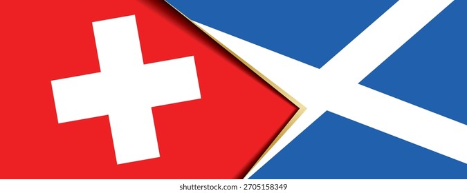 Banderas suizas y escocesas se superponen en representación de la asociación europea