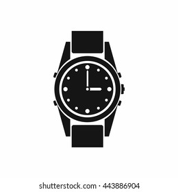 Swiss watch icon in simple style isolated on white background