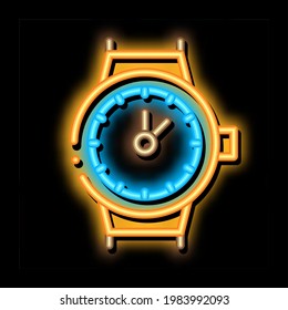 Swiss Watches neon light sign vector. Glowing bright icon Swiss Watches Sign. transparent symbol illustration
